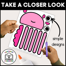 Load image into Gallery viewer, Jellyfish Cut and Paste Craft with Visual Directions