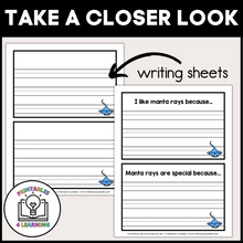 Load image into Gallery viewer, Manta Ray Cut and Paste Craft with Visual Directions