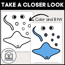Load image into Gallery viewer, Manta Ray Cut and Paste Craft with Visual Directions