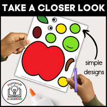Load image into Gallery viewer, Apple Cut and Paste Craft with Visual Directions