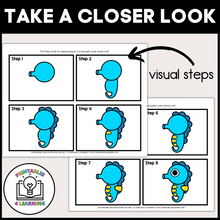 Load image into Gallery viewer, Seahorse Cut and Paste Craft with Visual Directions