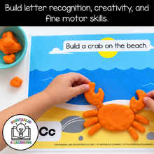 Load image into Gallery viewer, Animal Habitat Alphabet Playdough Mats
