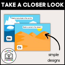 Load image into Gallery viewer, Animal Habitat Alphabet Playdough Mats