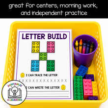 Load image into Gallery viewer, ABC Building Bricks Worksheets & Flash Cards