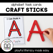 Load image into Gallery viewer, Alphabet Craft Stick Task Cards
