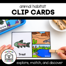 Load image into Gallery viewer, Animal Habitat Clip Cards