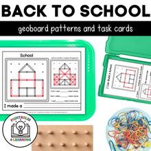 Load image into Gallery viewer, Back to School Geoboards | Task Cards and Full Mat Geoboard Activities