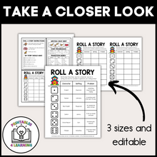 Load image into Gallery viewer, Back to School Editable Roll a Story Writing Prompts Pack