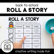 Load image into Gallery viewer, Back to School Editable Roll a Story Writing Prompts Pack