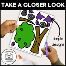Load image into Gallery viewer, Halloween Bat Cut and Paste Craft with Visual Directions