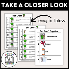 Load image into Gallery viewer, Halloween Bat Cut and Paste Craft with Visual Directions