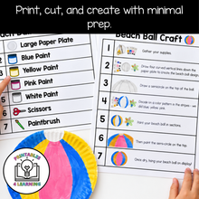 Load image into Gallery viewer, Beach Ball Paper Plate Craft with Visual Instructions