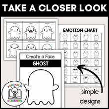 Load image into Gallery viewer, Halloween Build-a-Face Playdough Mats with Emotion Flashcards