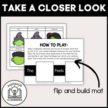 Load image into Gallery viewer, Halloween Build-a-Face Playdough Mats with Emotion Flashcards