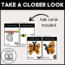 Load image into Gallery viewer, Butterfly Life Cycle Playdough Mats