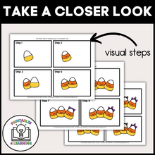 Load image into Gallery viewer, Halloween Candy Corn Cut and Paste Craft with Visual Directions
