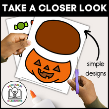 Load image into Gallery viewer, Halloween Candy Cut and Paste Craft with Visual Directions