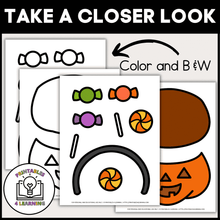 Load image into Gallery viewer, Halloween Candy Cut and Paste Craft with Visual Directions