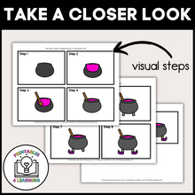 Load image into Gallery viewer, Halloween Cauldron Cut and Paste Craft with Visual Directions