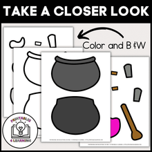 Load image into Gallery viewer, Halloween Cauldron Cut and Paste Craft with Visual Directions