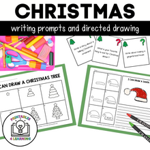 Load image into Gallery viewer, Christmas Writing and Drawing Prompts for Kids