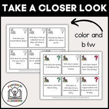 Load image into Gallery viewer, Cinco de Mayo Writing and Drawing Prompts for Kids