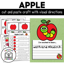 Load image into Gallery viewer, Apple Cut and Paste Craft with Visual Directions