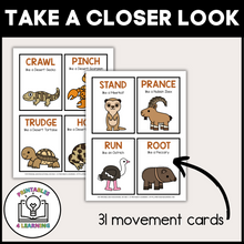 Load image into Gallery viewer, Desert Animal Movement Cards for Brain Break Activities