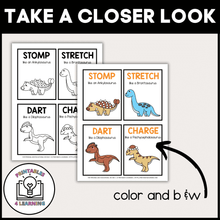 Load image into Gallery viewer, Dinosaur Movement Cards for Brain Break Activities