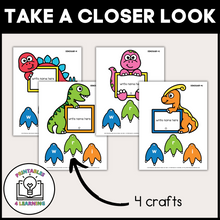 Load image into Gallery viewer, Editable Dinosaur Name Craft - Personalize, Print, Cut, and Paste