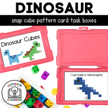 Load image into Gallery viewer, Dinosaur Snap Cube Task Box