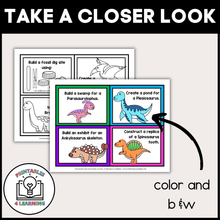 Load image into Gallery viewer, Dinosaur STEM Challenge Cards