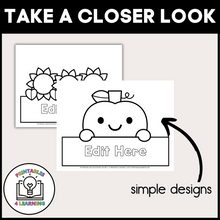 Load image into Gallery viewer, product images showing that the fall editable crown templates have a simple design.