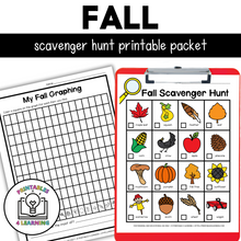 Load image into Gallery viewer, Fall Scavenger Hunt Packet