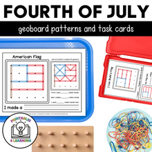Load image into Gallery viewer, Fourth of July Geoboards | Task Cards and Full Mat Geoboard Activities
