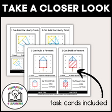Load image into Gallery viewer, Fourth of July Geoboards | Task Cards and Full Mat Geoboard Activities