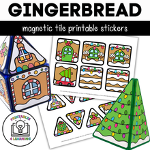 Load image into Gallery viewer, Build a Gingerbread House Magnetic Tile Printables