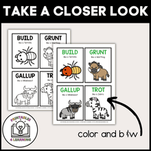 Load image into Gallery viewer, Grassland Animal Movement Cards for Brain Break Activities