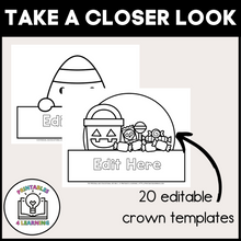 Load image into Gallery viewer, Halloween-Themed Editable Crown Templates