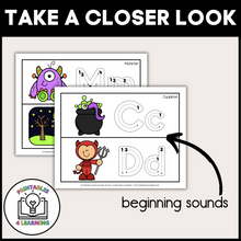 Load image into Gallery viewer, Halloween Letter Tracing Practice Strips | Beginning Sounds and Letter Formation