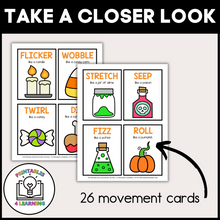 Load image into Gallery viewer, Halloween Movement Cards for Brain Break Activities