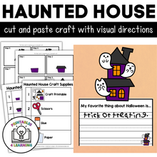 Load image into Gallery viewer, Halloween Haunted House Cut and Paste Craft with Visual Directions