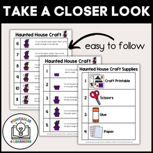 Load image into Gallery viewer, Halloween Haunted House Cut and Paste Craft with Visual Directions