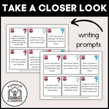 Load image into Gallery viewer, Independence Day Writing and Drawing Prompts for Kids