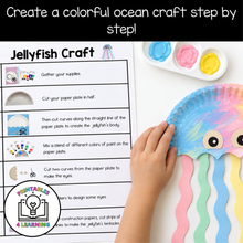 Load image into Gallery viewer, Jellyfish Paper Plate Craft with Visual Instructions