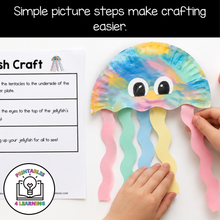 Load image into Gallery viewer, Jellyfish Paper Plate Craft with Visual Instructions