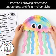 Load image into Gallery viewer, Jellyfish Paper Plate Craft with Visual Instructions