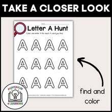 Load image into Gallery viewer, Letter A Scavenger Hunt Packet