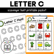 Load image into Gallery viewer, Letter C Scavenger Hunt Packet