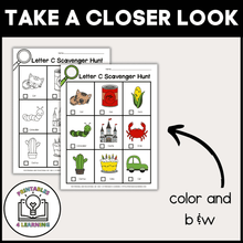 Load image into Gallery viewer, Letter C Scavenger Hunt Packet